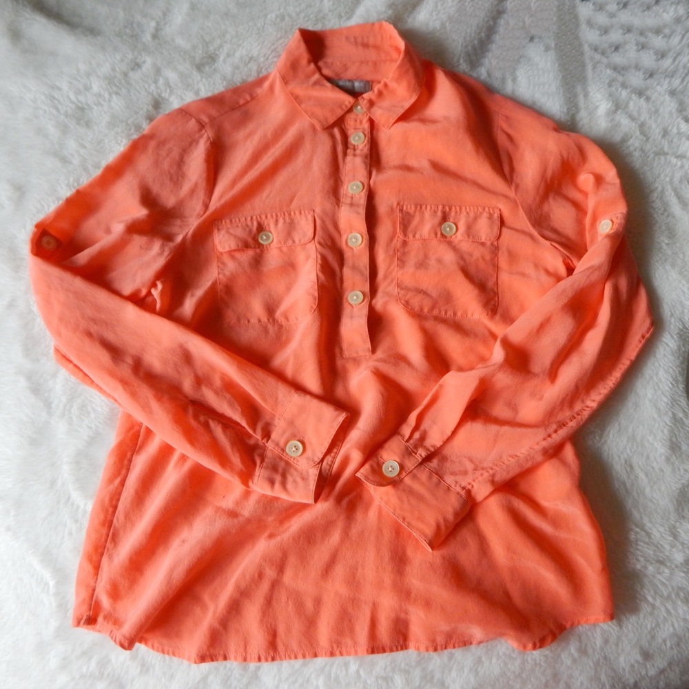Banana Republic silk blouse orange / peach